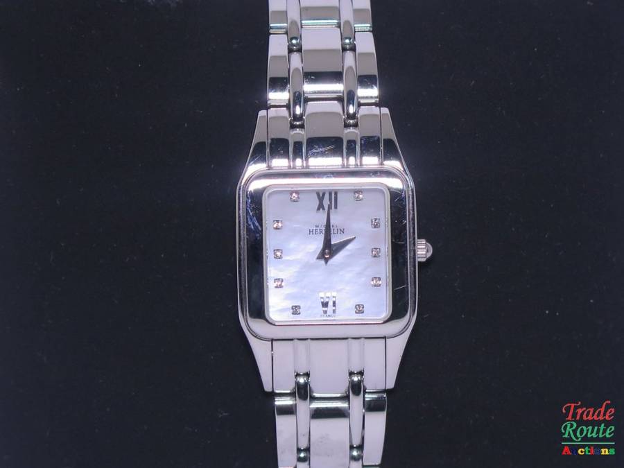 Michel Herbelin Women`s Watch Stainless Steel Bracelet Mother of Pearl Dial - 17427.1 - unworn DEMO