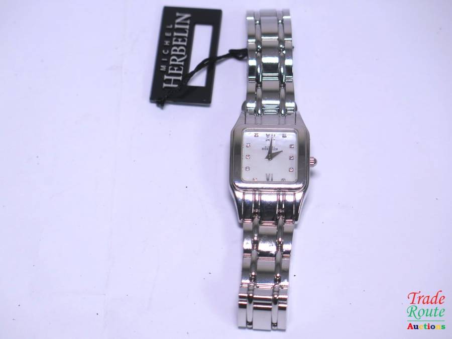 Michel Herbelin Women`s Watch Stainless Steel Bracelet Mother of Pearl Dial - 17427.1 - unworn DEMO