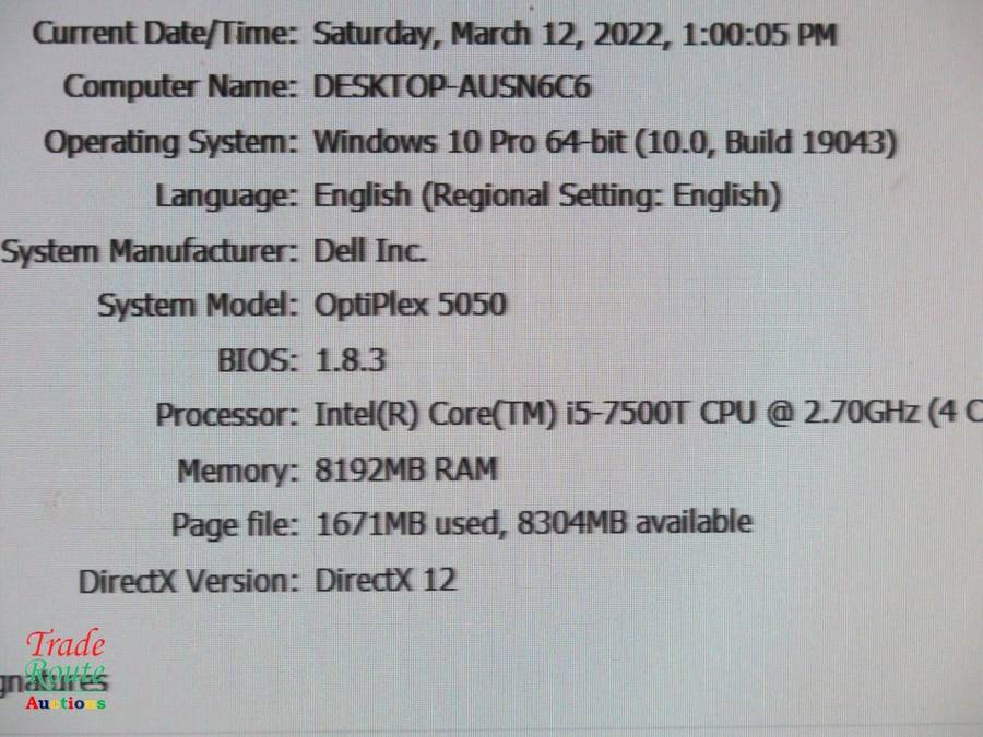 Dell OptiPlex 5050 MICRO Desktop PC | Core i5 7500T 7th Gen 2.7Ghz | 8GB RAM | 500GB HDD DESKTOP PC