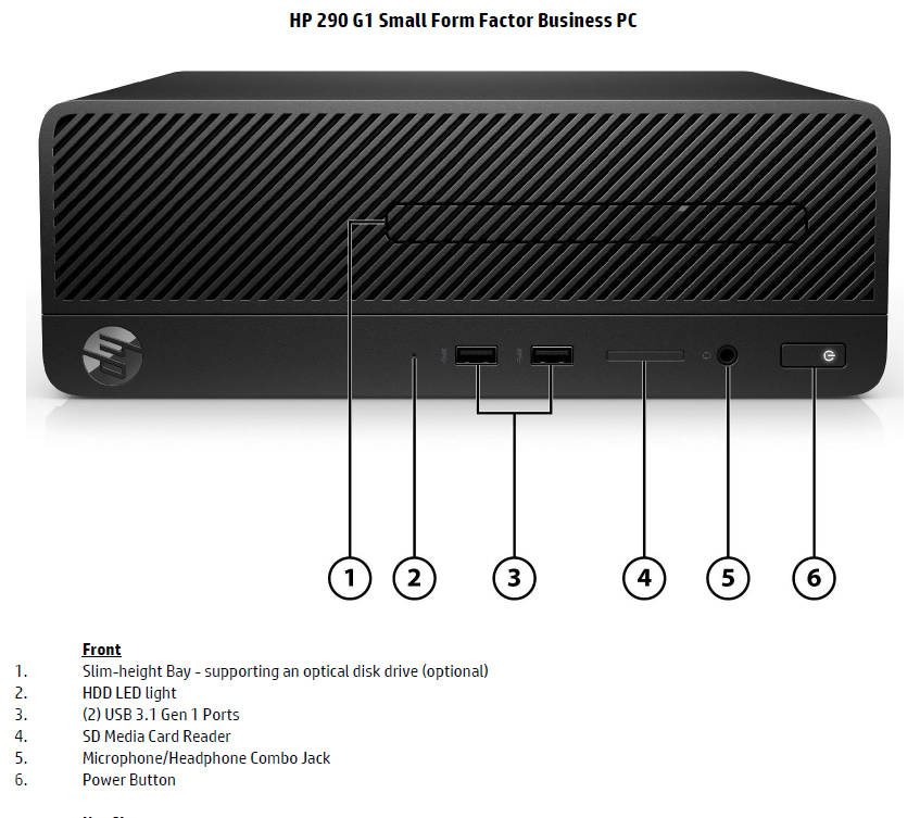HP 290 G1 MT Desktop Computer PC - 7th Gen Business Computer