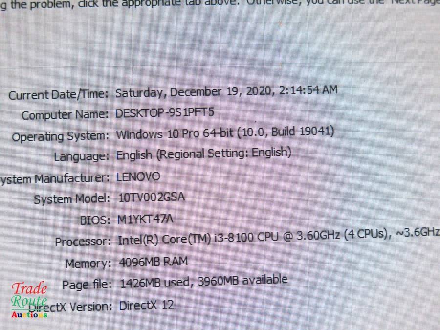 Lenovo V530 MT (Mini Tower) Desktop PC | CORE i3-8100 8th Gen 3.6GHz
