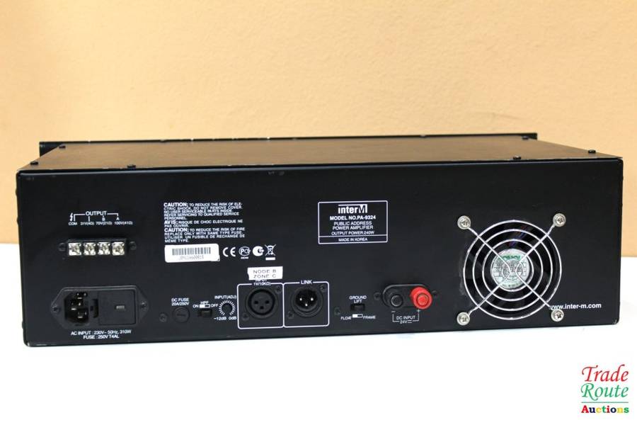 Inter-M PA-9324 Single Channel Heavy-Duty Public Address Power Amplifier Amp 240W