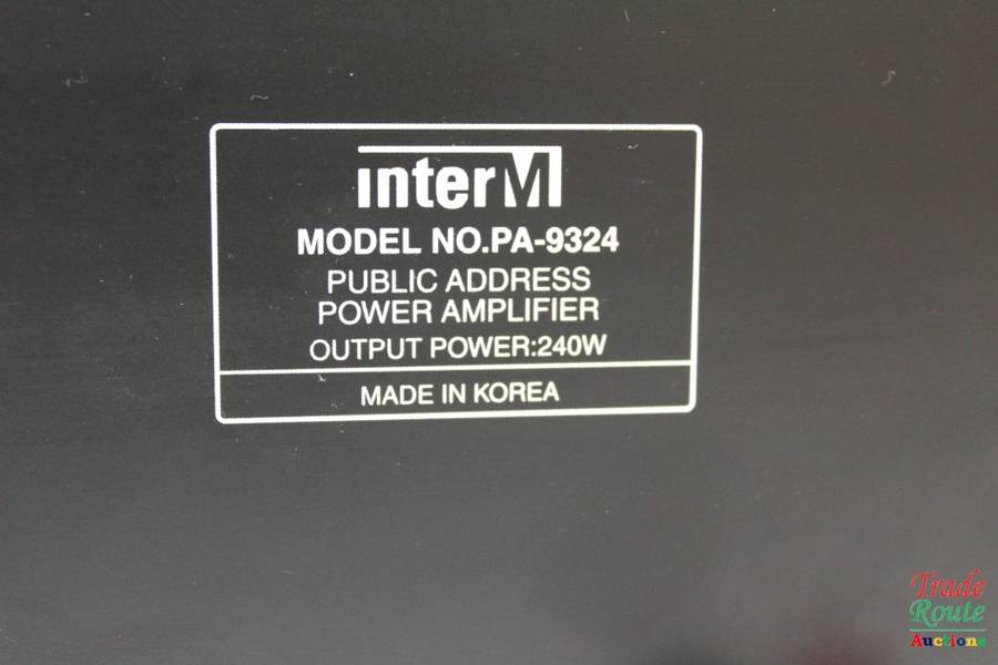 Inter-M PA-9324 Single Channel Heavy-Duty Public Address Power Amplifier Amp 240W