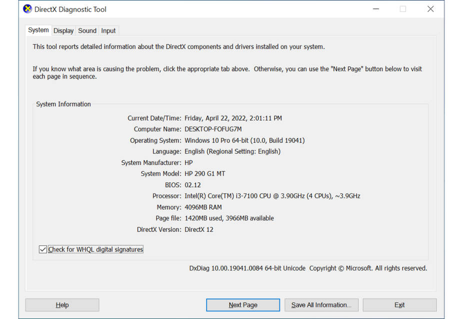 HP 290 G1 MT Desktop Computer PC - 7th Gen Business Computer