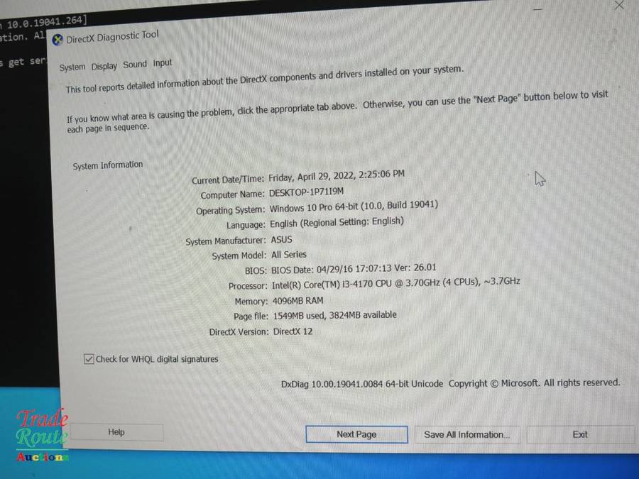 Proline ASUS Desktop PC - Core i3 3.7Ghz - 4GB RAM - 500GB HDD