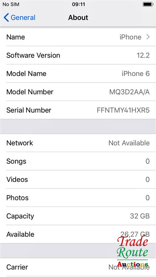 APPLE IPHONE 6 | A1586 | MQ3D2AA/A| 32GB - [ CRACKED OUTER GLASS - LCD IS FINE ]