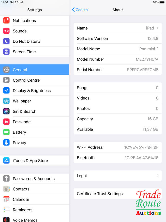 Apple iPad mini 2 Wi-Fi 16GB  ME279HC/A  - A1489