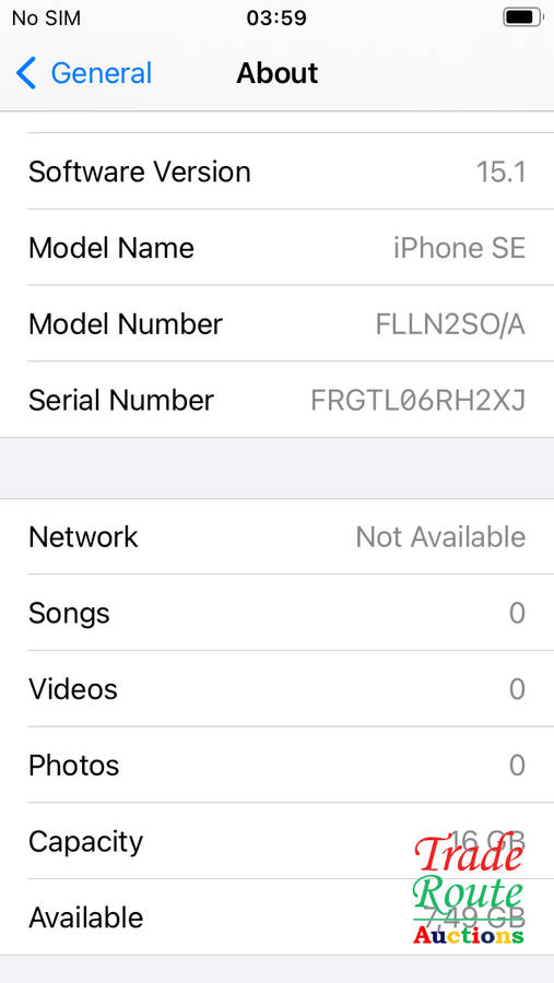 APPLE IPHONE SE | FLLN2SO/A | A1723 | FINGERPRINT ID | SMART PHONE