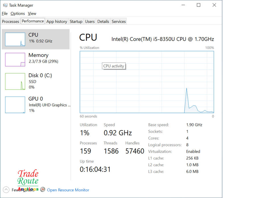 Dell Latitude 5490 Full HD 14" LAPTOP | Intel Core i5 8350U 8th Gen 1.9GHz | 8GB RAM | 256GB SSD