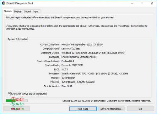 Packard Bell Easynote ENTF71BM 15.6 Inch Laptop - Trackpad Faulty