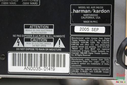 HARMAN KARDON AVR 240 / 230 7.1-CHANNEL A/V RECEIVER