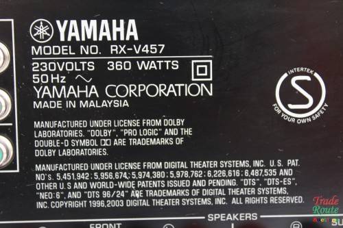 Yamaha Sound AV Receiver RX-V457 360w Amplifier