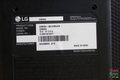 LG 20M38A 19.5` 1600x900 LED 5ms Monitor [ POWER ADAPTER NOT INCLUDED]