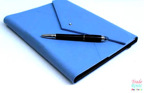 Montblanc Augmented Paper Sartorial Electric Blue StarWalker Ballpoint + Warranty Card + Refills
