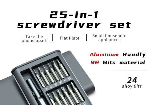 24 in 1 Precision Screwdriver Set Multifunction Magnetic Driver Bit Set Pocket Screwdriver