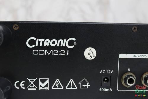 DJ Mixer - Citronic CDM2:2 (MKII) 2 Channel - 19 Inch DJ MIXER
