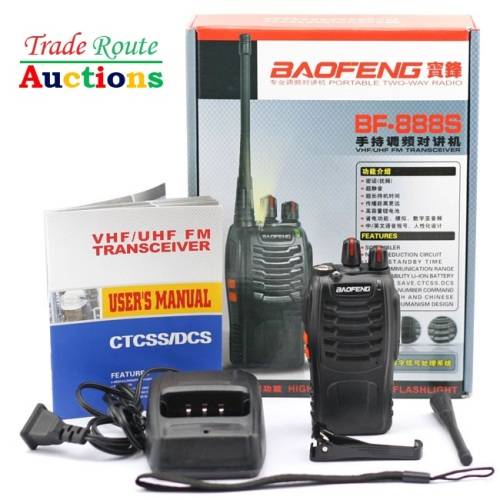 High Quality Baofeng Portable Two-Way Radio Set (1 PAIR- 2 X Handsets) Walkie Talkie UHF 400-470MHz