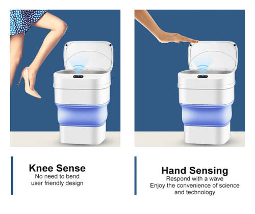 Smart Sensor Foldable Sensor Trash Can Dust Bin 17.5L Trash Bin Recycle Bin