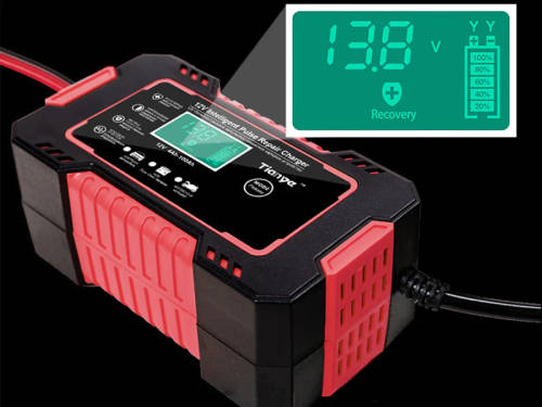 12V 6A Battery charger Intelligent Pulse Repair Lead Acid  2-100Amps