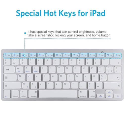 Ultra-thin Wireless Bluetooth Keyboard for iPad, Samsung, Huawei, Xiaomi, Tablet PCs or Smartphones
