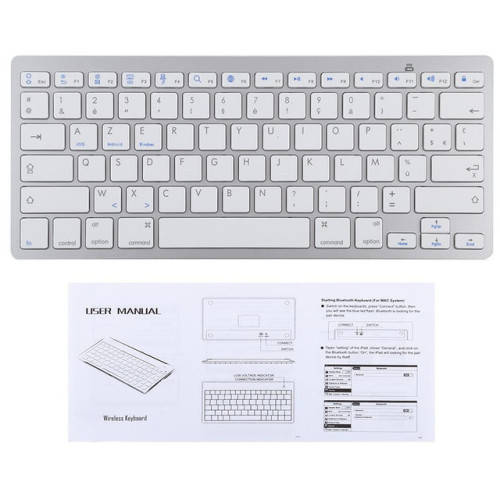 Ultra-thin Wireless Bluetooth Keyboard for iPad, Samsung, Huawei, Xiaomi, Tablet PCs or Smartphones