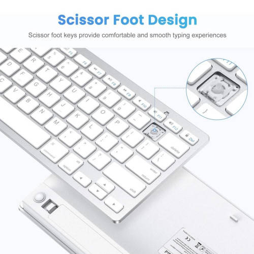 Ultra-thin Wireless Bluetooth Keyboard for iPad, Samsung, Huawei, Xiaomi, Tablet PCs or Smartphones
