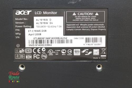 Acer 19 inch Monitor [ Salvage Stock - For Spares or Repair]