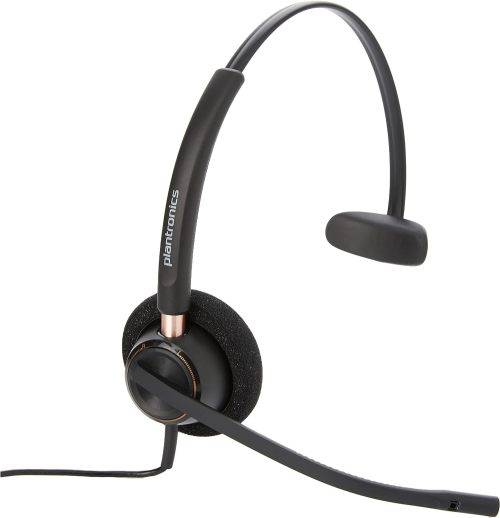 Plantronics Poly EncorePro HW510 Noise Cancelling Over Head Monaural Headset (For Call Centres)