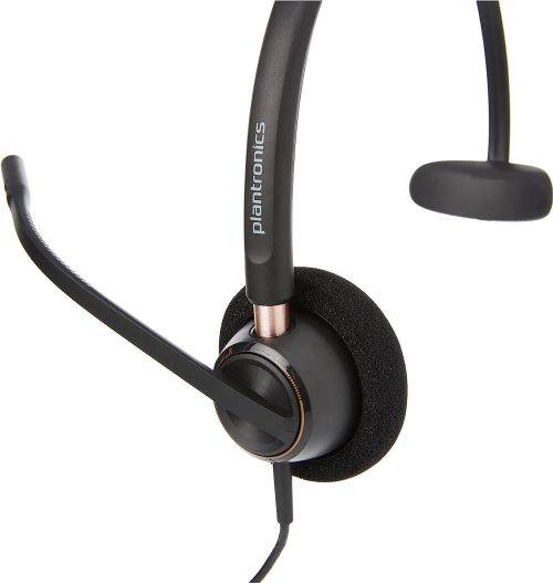 Plantronics Poly EncorePro HW510 Noise Cancelling Over Head Monaural Headset (For Call Centres)