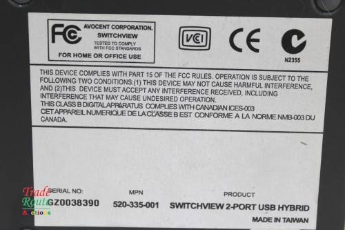 Avocent Switchview 2-port USB HYBRID & PS/2 KVM Switch  no cables/power supply [ Bid per item ]