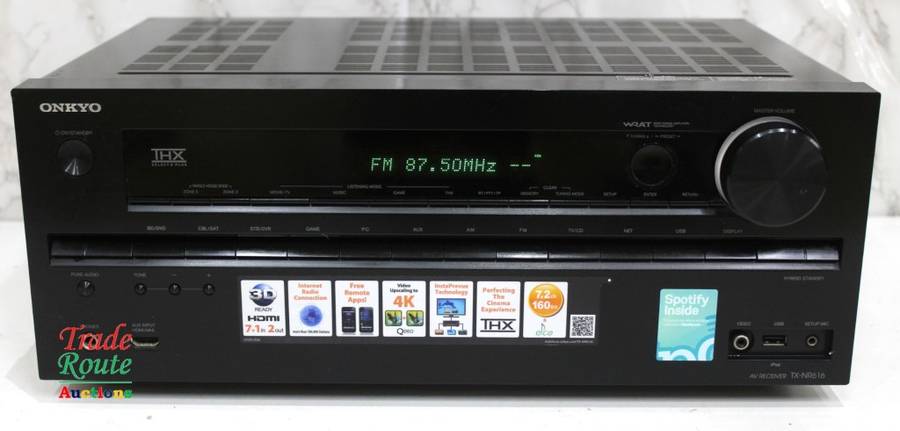 ONKYO TX-NR616 7.2- Channel Network A/V Receiver - [ NO SOUND ] [FOR SPARES OR REPAIR]