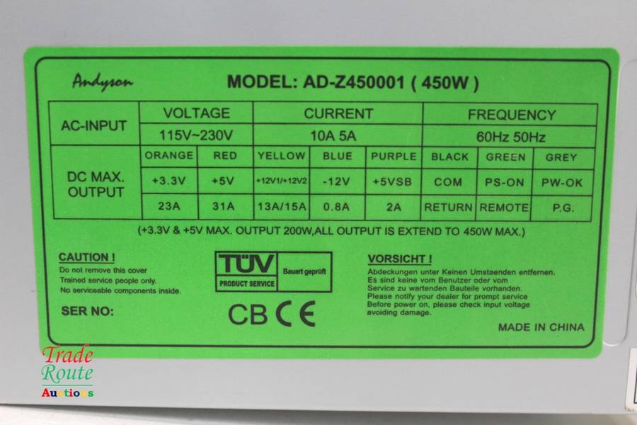 4 x Computer Power supply - 1 BID for all 4 [Salvage item for Spares/Repairs]