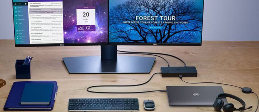 Dell WD19s Docking Station USB-C, HDMI, Dual DisplayPort K20A - Includes 130W Dell Power Adapter