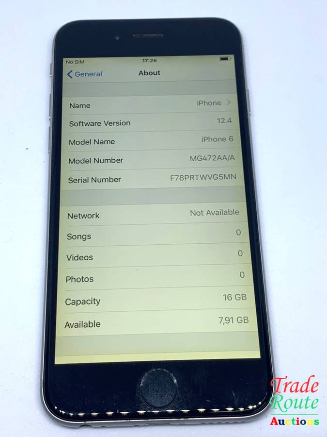 Apple iPhone 6 Space Grey (Pre Owned) SmartPhone (Unlocked to All networks)