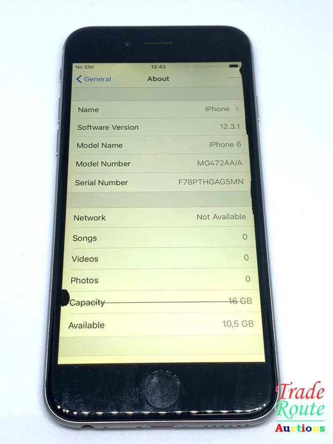 Apple iPhone 6 Space Grey (Pre Owned) SmartPhone (Marks & Lines on Screen)