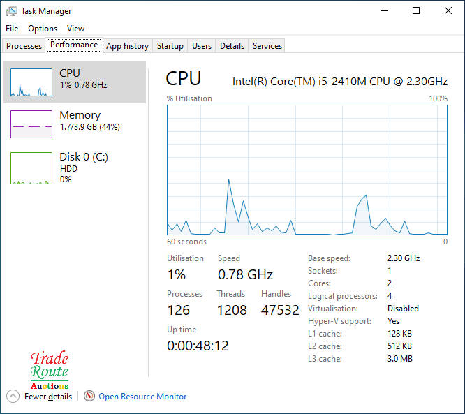 HP PROBOOK 6560b 15.6 Inch Laptop  | CORE i5 2410M 2.3GHZ | 4GB RAM | 500GB HDD