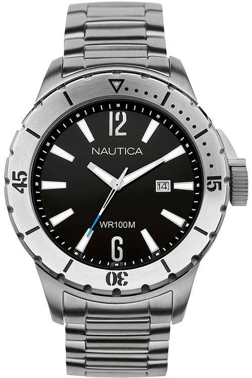 Nautica Mens NSR 05 Watch A18615G - Stainless Steel bracelet - Brand new in Box