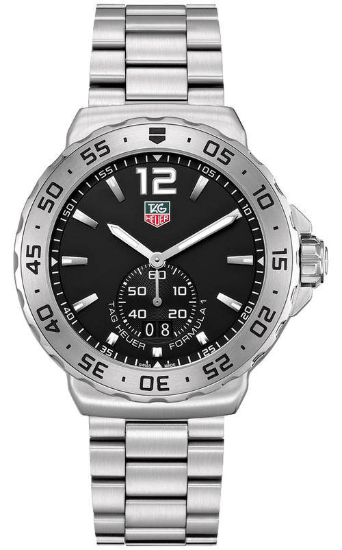 Tag Heuer Formula One Grande Date Black Dial Stainless Steel Mens Watch WAU1112