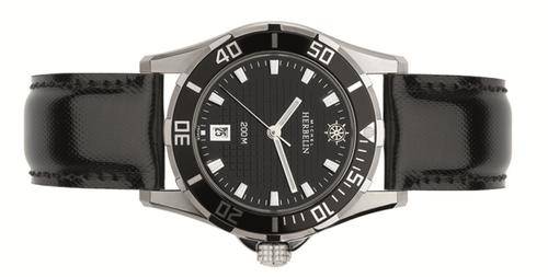 Michel Herbelin Ladies Watch SS NEWPORT TROPHY 200M BLACK DIAL WATCH - 14290/AN14