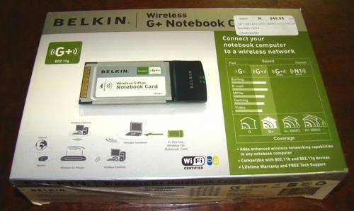 BELKIN - Wireless G+ Notebook Card