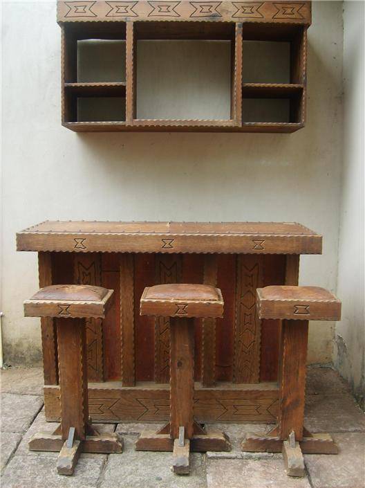 Wooden pub with Chairs