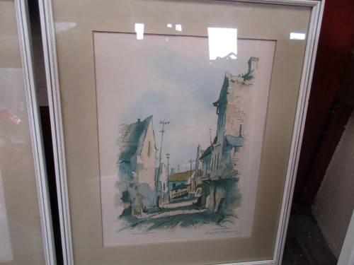 SET 4 SIGNED PRINTS DOUGLAS TREASURE VARIOUS CAPE TOWN SCENES