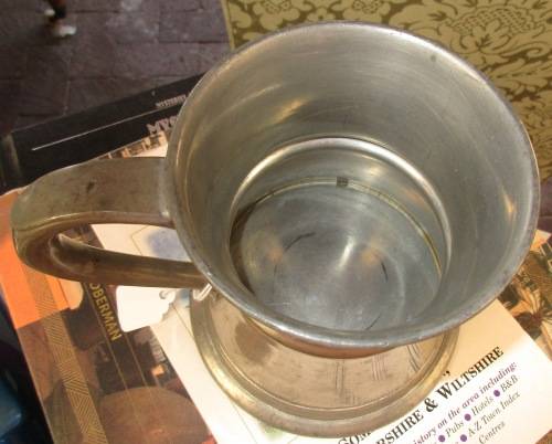 S A UNION TANKARD PEWTER