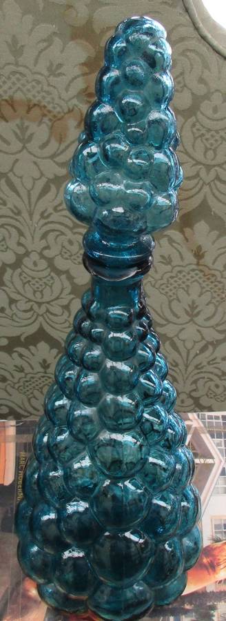 PAIR TURQUOISE SALT BOTTLES 1970S