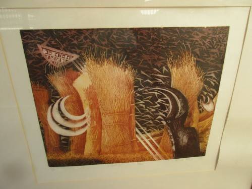 SOUTH AFRICAN SIGNED PRINT  VERONA HIGGS 1990 COSMIC ORDER