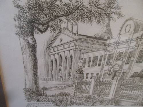 BEAUTIFUL SKETCH GROOTE KERK AND OLD SUPREME COURT R WARD