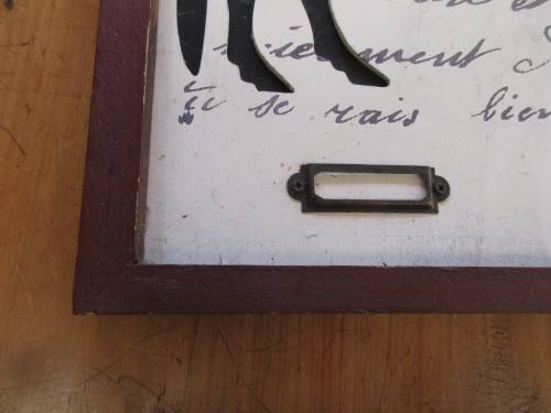 LOVELY ! UNUSUAL FRAMED COW WITH FRENCH POSTMARKS