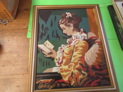 TAPESTRY OF LADY READING