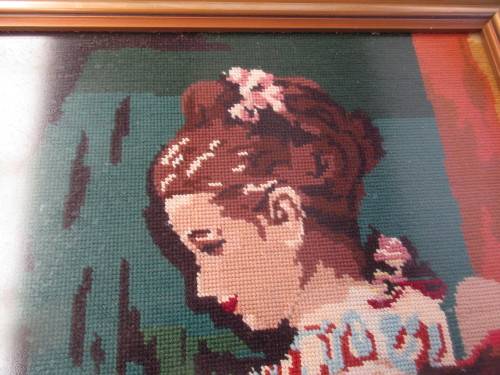 TAPESTRY OF LADY READING