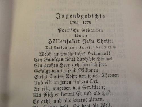LOVELY 1924 GERMAN BOOK ON GOETHE'S  GEDICHTE